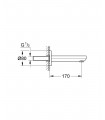 Eurosmart Cosmopolitan caño bañera 170mm Grohe (13261000)