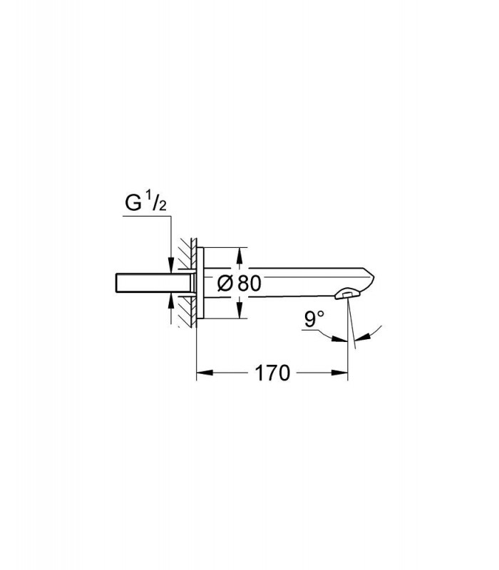 Compra online Eurodisc Cosmopolitan caño bañera 170mm Grohe (13278002) en oferta al mejor precio