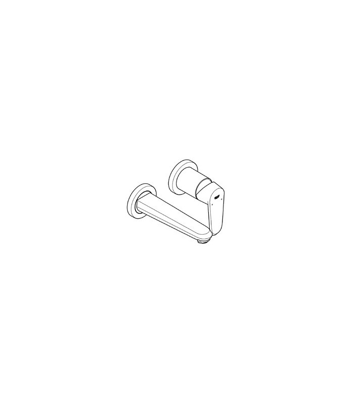 Compra online Misturador de lavatório GROHE Eurodisc Cosmopolitan Misturador de lavatório monocomando de parede 1/2" en oferta al mejor precio