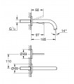 Misturador de lavatório de parede Atrio New S-Size 180mm com joystick Grohe (19287003)