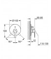Banheira de duche linear monom embutida p. Grohe ramal (19297001)