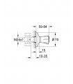 Costa L llave de paso indice azul Grohe (19854001)