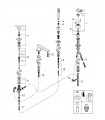Eurcube Combine monom 4 furos para banheira Grohe (19897001)