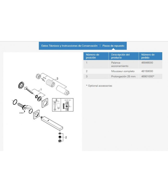 Compra online Lavatório suspenso Eurocube Joy monom L 230mm Grohe (19998000) en oferta al mejor precio