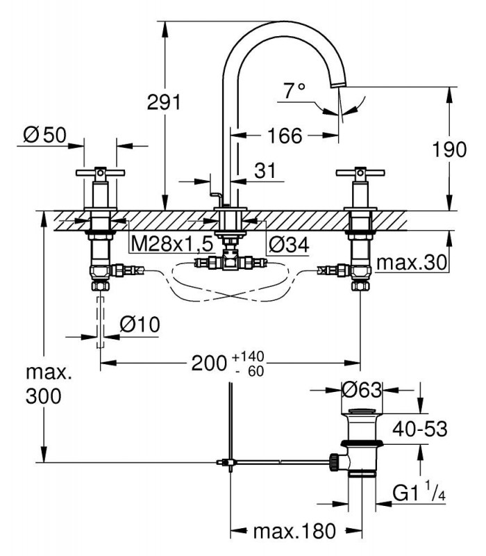 Compra online Misturadora para lavatório Atrio New 1/2" M-Size com manípulo cruzado Grohe (20008003) en oferta al mejor precio