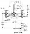 Atrio New Batería de lavabo1/2" M-Size maneta en cruz Grohe (20008003)