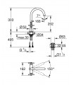 Atrio New Monoblock de lavabo 1/2" L-Size maneta en cruz Grohe (21019003)