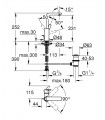 Lavatório de cuba única Linare L com conjunto de válvulas DC Supersteel mate Grohe (23296DC1)