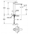 Lineare monom lavabo XL cuerpo liso DC Supersteel mate Grohe (23405DC1)