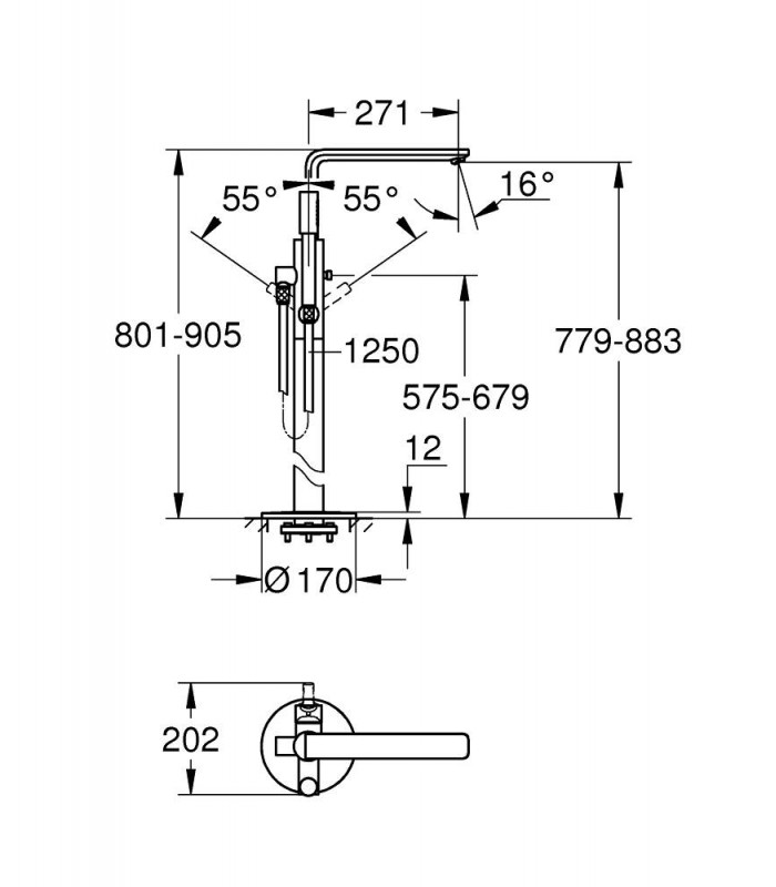 Compra online Lineare Autoportante Freestander, DC0 Grohe (23792DC1) en oferta al mejor precio