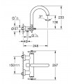 Atrio New 1/2" misturador de banheira visível com manípulo em cruz Grohe (25010DC3)