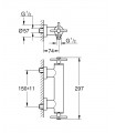 Atrio New 1/2" misturador de chuveiro visível com manípulo em cruz Grohe (26003DC3)