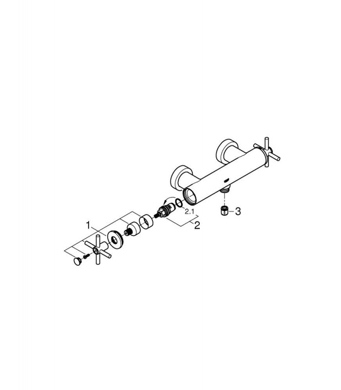 Compra online Atrio New 1/2" misturador de chuveiro visível com manípulo em cruz Grohe (26003DC3) en oferta al mejor precio