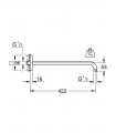 Brazo de ducha 422mm con floron cuadrado Grohe (26145000)