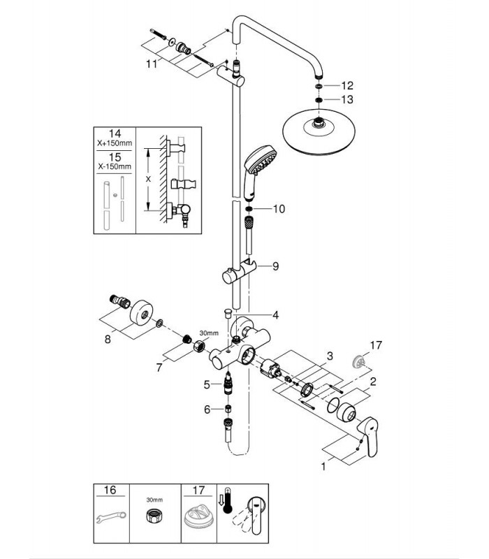 Compra online Grohe Tempesta Cosmopolitan 210 - Con grifo monomando, alcachofa de 210mm y teleducha de 100mm con dos chorros en oferta al mejor precio