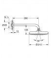 Tempesta 210 ducha mural con brazo de ducha 286 (28576) Grohe (26411000)