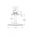 Rainshower SmartActive 2-jet ducha mural 310, cuadrado, de techo cromo Grohe (26481000)
