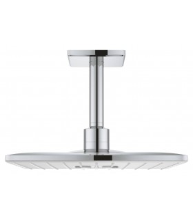 Ducha de techo  con brazo Grohe Rainshower SmartActive 310 Cube Moon White 142 mm 26481LS0