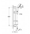 Conjunto ducha barra NTempesta Rustic 4j Grohe (27609001)
