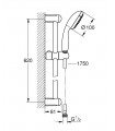 NTemp 100 IV conj.barra de ducha 600 4j Grohe (27795001)
