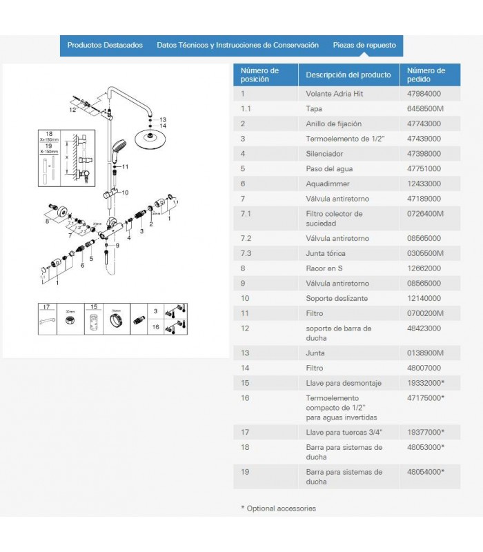 Compra online Grohe Tempesta Cosmopolitan 210 - Sistema de ducha con termostato, alcachofa de 210 mm y teleducha de 100 mm en oferta al mejor precio