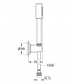 Conjunto de chuveiro Sena 1 jato de parede Grohe (28348000)