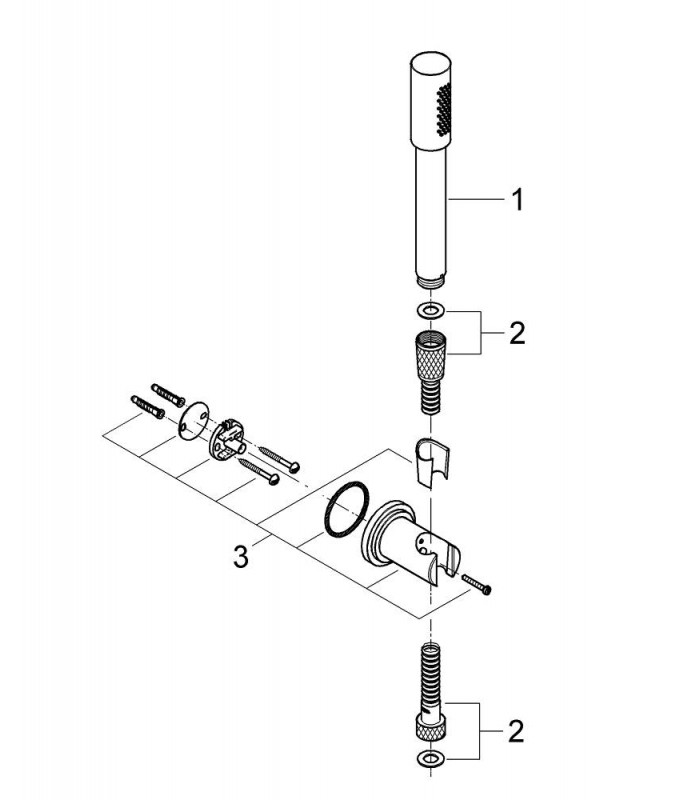 Compra online Conjunto de chuveiro Sena 1 jato de parede Grohe (28348000) en oferta al mejor precio