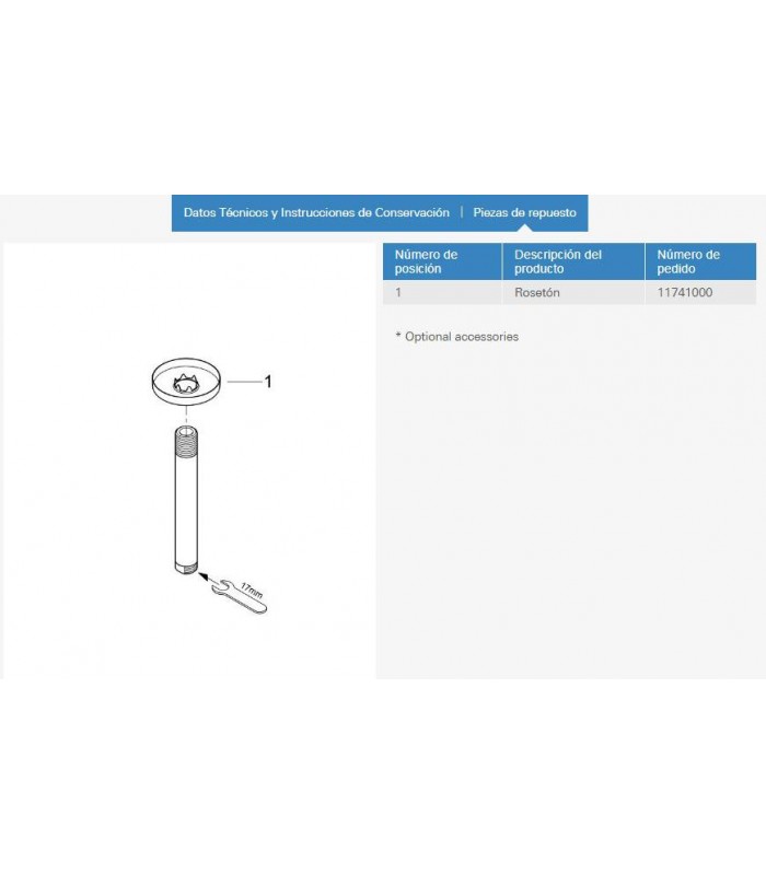 Compra online Braço de chuveiro de teto Grohe Rainshower 142 mm (Ref. 28724000) en oferta al mejor precio