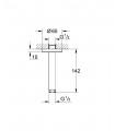 Brazo de ducha de techo 142 mm Blanco Grohe (28724LS0)