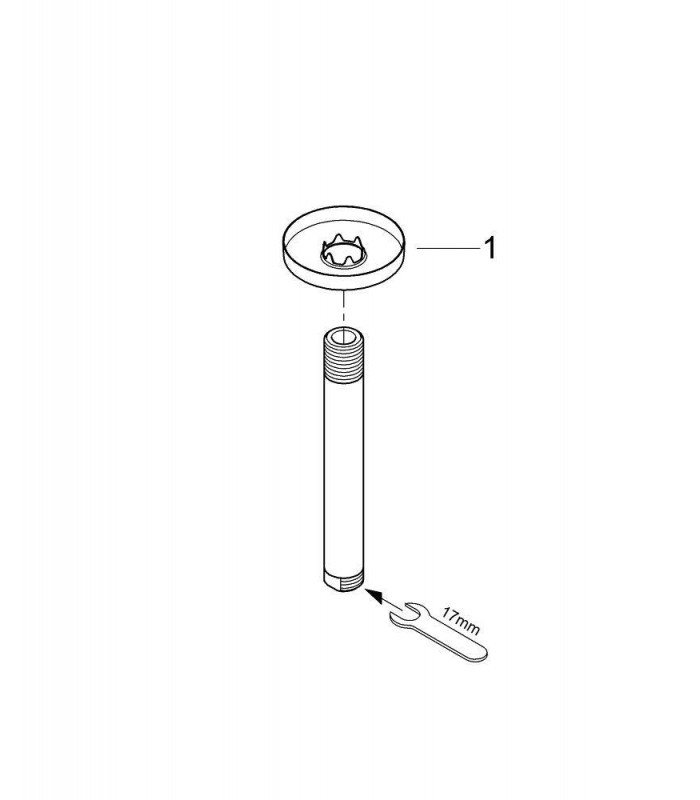 Compra online Brazo de ducha de techo 142 mm Blanco Grohe (28724LS0) en oferta al mejor precio