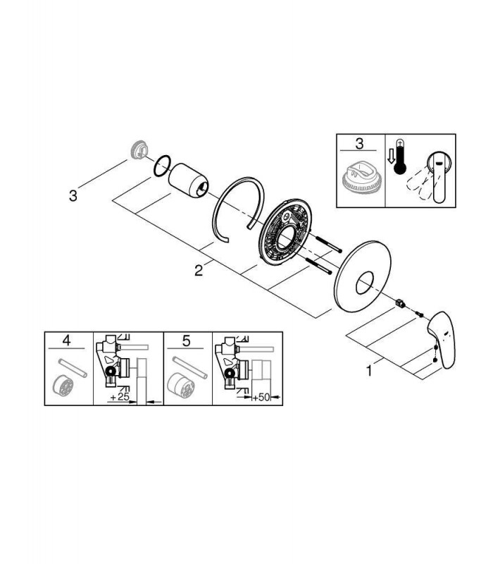 Compra online Eurostyle New monom. ducha emp solid Grohe (29098003) en oferta al mejor precio