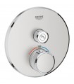Termostato Smartcontrol 1 salida redondo Supersteel mate Grohe (29118DC0)