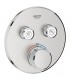 Termostato Smartcontrol 2 salidas redondo Supersteel mate Grohe (29119DC0)