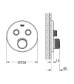 Termostato Grohe Smartcontrol 2 saídas redondo Supersteel mate (29119DC0)