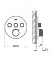 Termostato SmartControl 3, redondo Grohe (29121000)