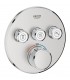 Termostato Smartcontrol 3 salidas redondo Supersteel mate Grohe (29121DC0)