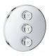 Placa Grohe Grohtherm SmartControl com torneira tripla redonda (Ref. 29122000)