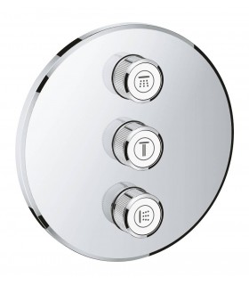 Grohe Grohtherm SmartControl Placa con triple llave de paso Redondo (Ref. 29122000)