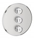 Inversor 3 llaves de paso Smartcontrol redondo Supersteel mate Grohe (29122DC0)