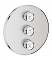 Inversor 3 llaves de paso Smartcontrol redondo Supersteel mate Grohe (29122DC0)