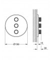 Desviador Grohe de 3 válvulas Smartcontrol redondo Supersteel mate (29122DC0)