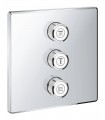 Grohe Grohtherm SmartControl Placa con triple llave de paso Cuadrado (Ref. 29127000)