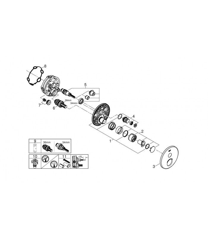 Compra online Misturadora Grohe SmartControl 1 redonda (29144000) en oferta al mejor precio