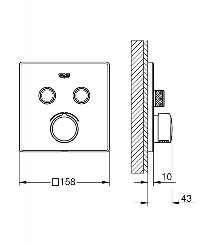 Compra online Misturadora quadrada Grohe SmartControl 2 (29148000) en oferta al mejor precio