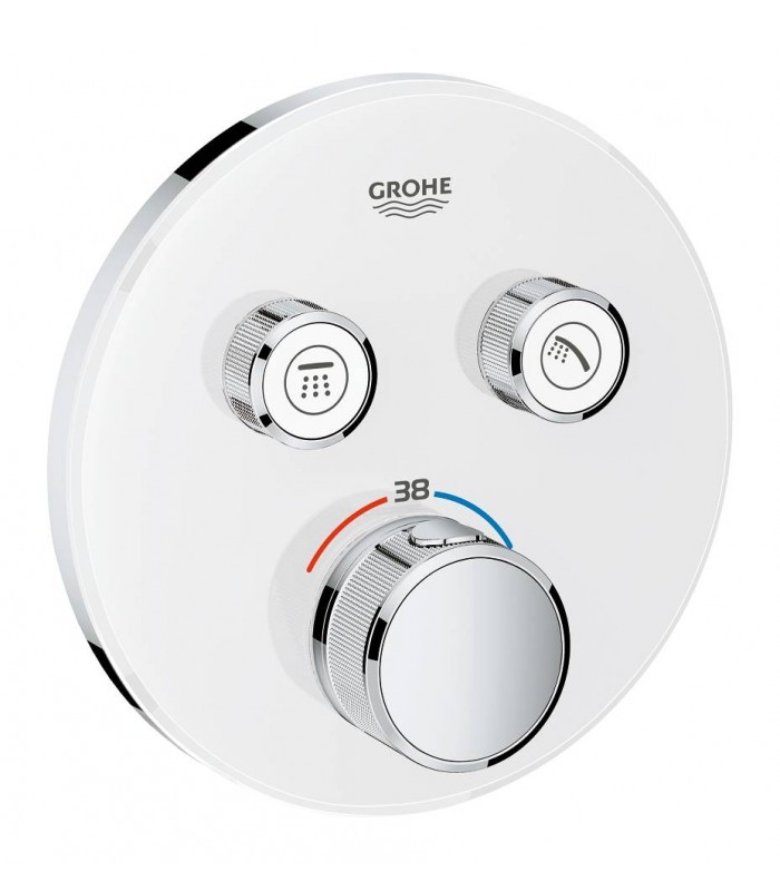 Compra online Termostato SmartControl 2, cristal blanco redondo Grohe (29151LS0) en oferta al mejor precio