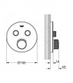 Termostato Grohe SmartControl 2, vidro branco redondo (29151LS0)