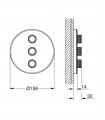 Placa Grohe Grohtherm SmartControl com torneira tripla (Ref. 29152LS0)