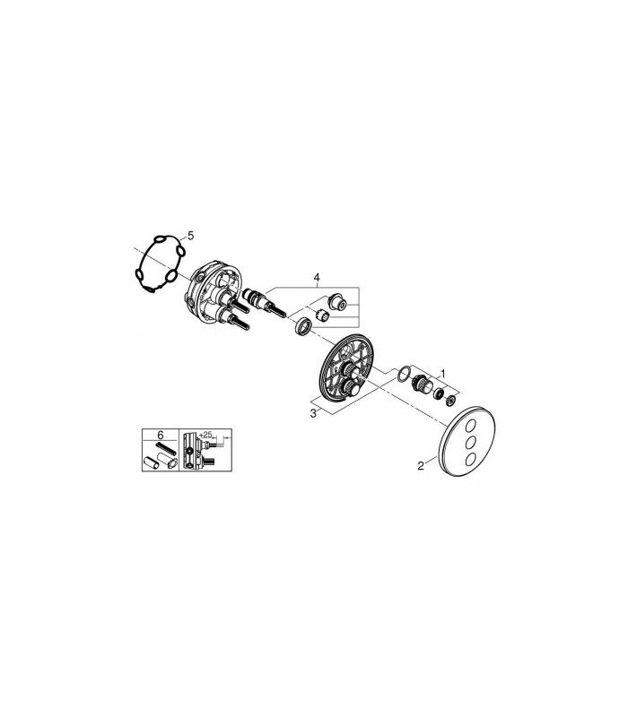 Compra online Placa Grohe Grohtherm SmartControl com torneira tripla (Ref. 29152LS0) en oferta al mejor precio