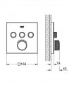 Termostato embutido Grohe Grohtherm SmartControl com 3 válvulas (Ref. 29157LS0)