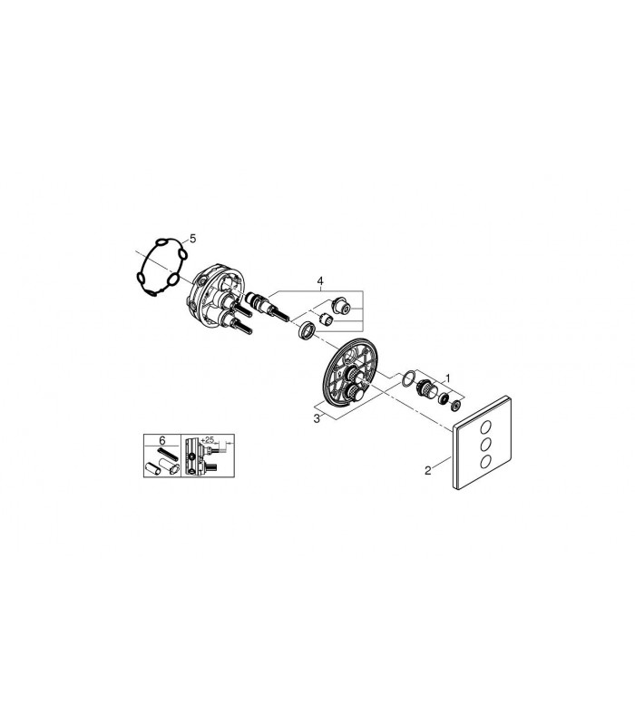 Compra online Placa Grohe Grohtherm SmartControl com torneira tripla (Ref. 29158LS0) en oferta al mejor precio